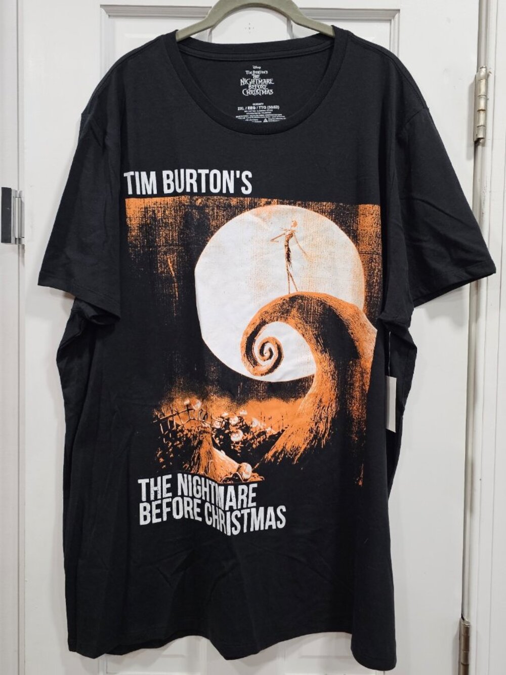 New Disney Nightmare Before Christmas Jack Skellington Spiral Hill Shirt 2XL